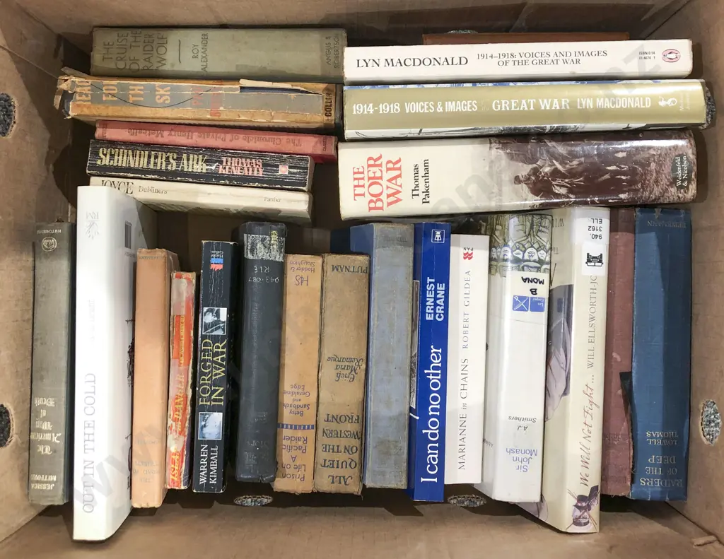Box of Mostly War Reference Books Image 1++