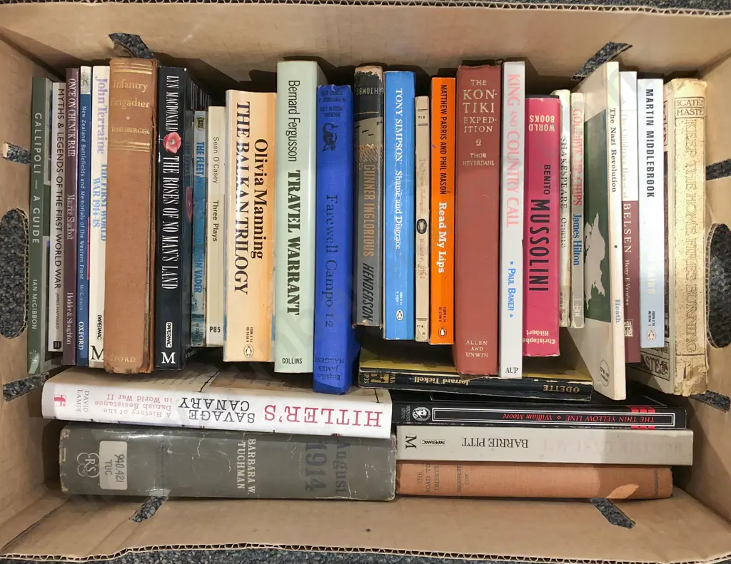 Box of Assorted Books Image 1++