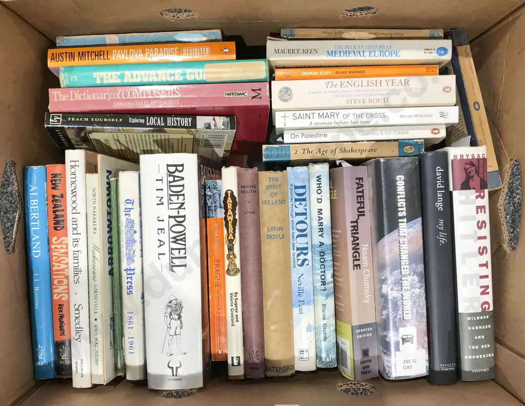 Box of Assorted Books Image 1++