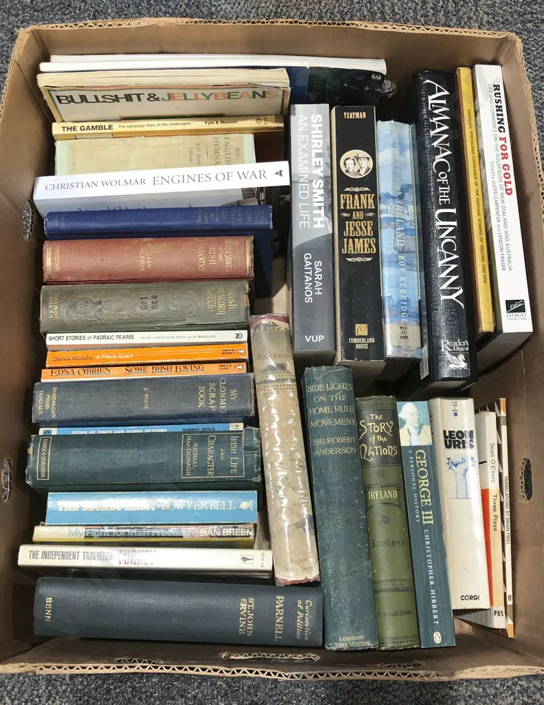 Box of Assorted Books Image 1++