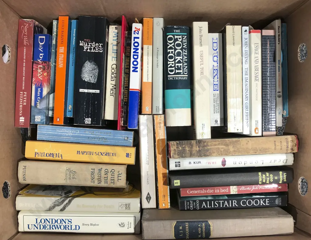 Box of Assorted Books Image 1++