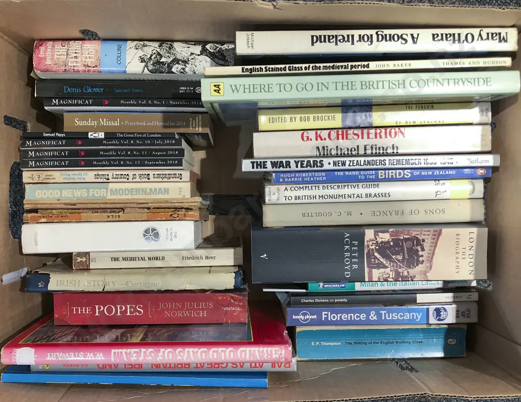 Box of Assorted Books Image 1++