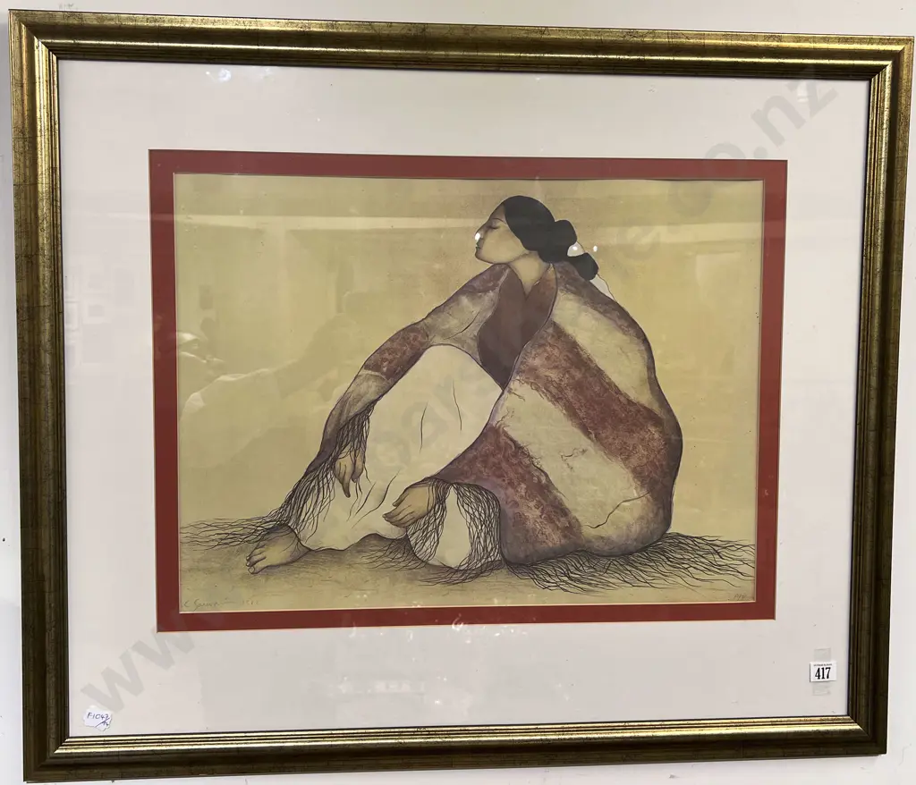 R C Gorman - Woman From Window Rock - Reproduction Print Image 1++