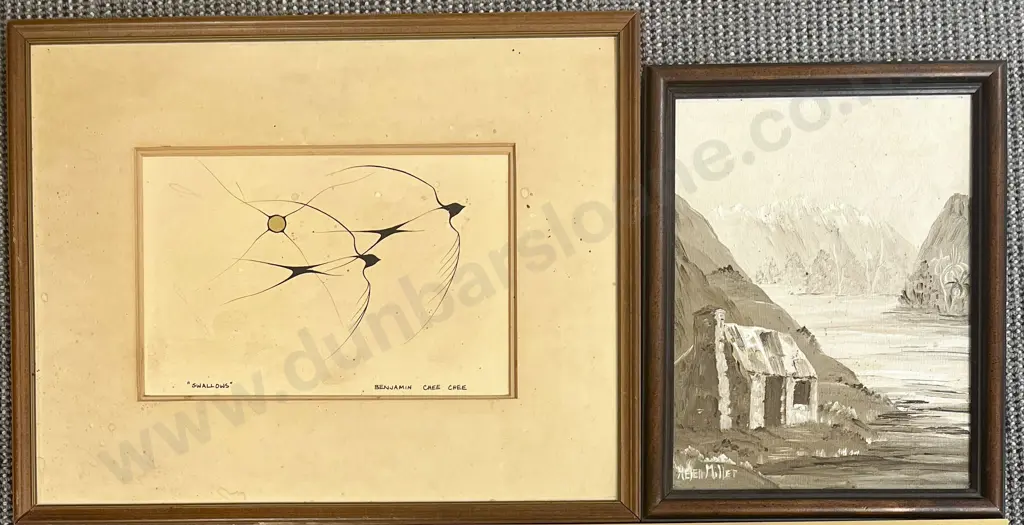 Benjamin Chee Chee - Swallows - together with Oil Work Image 1++