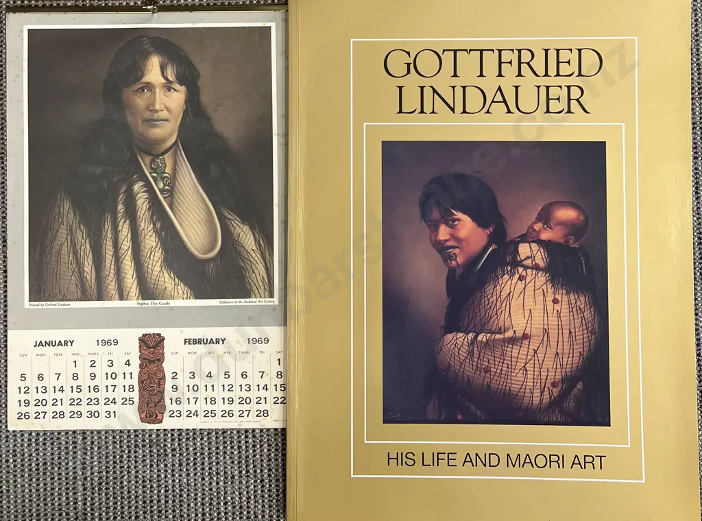 Gottfried Lindauer - His Life and Maori Art together with 1969 Calendar Image 1++