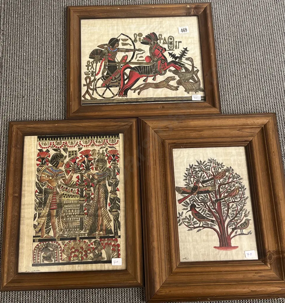 Three Assorted Framed Works Image 1++