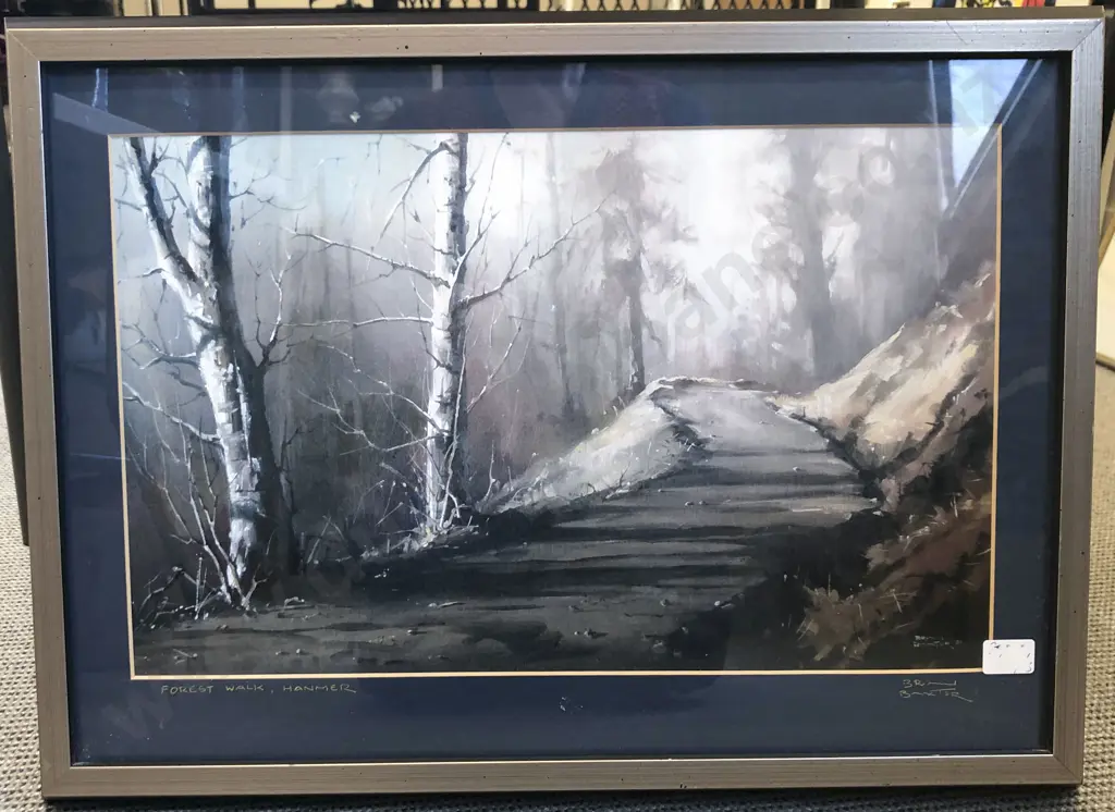 Brian Baxter - Forest Walk Hanmer - Signed Print Image 1++