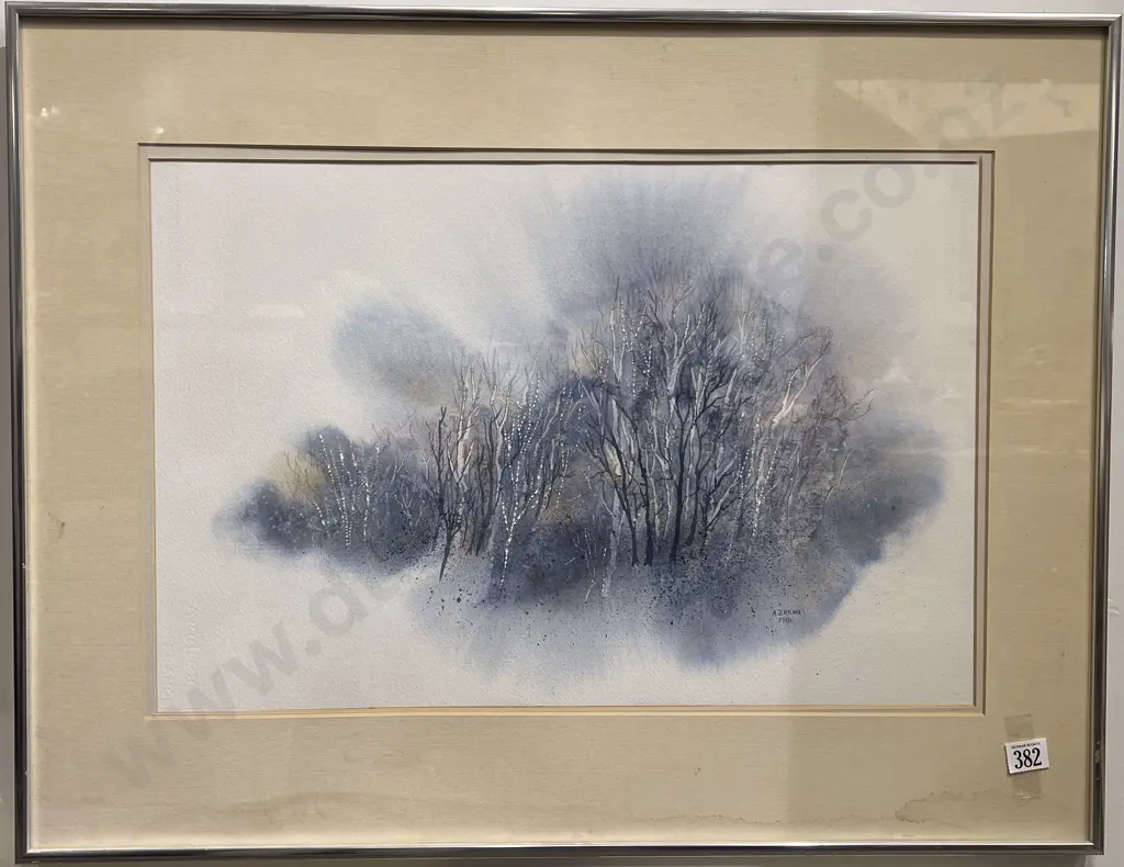 A J Rewi - Winter Forest - Watercolour Image 1++