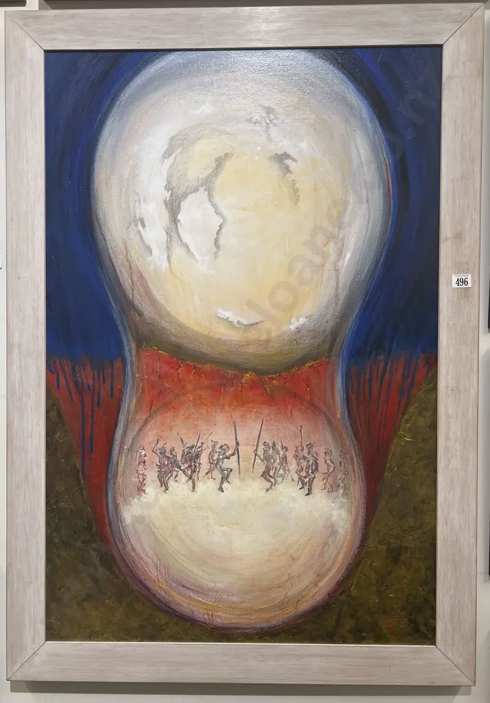 F. Valiant - They Danced Corroborres Into the Pit of the Sky - Acrylic on Canvas Image 1++