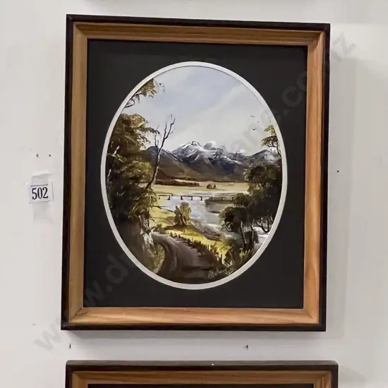 Three Oval Oil Works by P.J. O'Sullivan