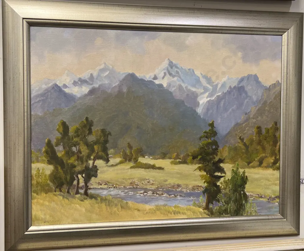 Diana Squires - Fox Glacier - Oil on Board Image 1++