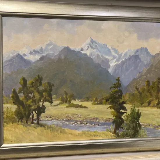 Diana Squires - Fox Glacier - Oil on Board