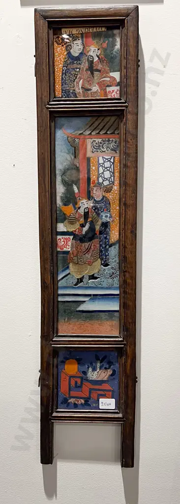 Three Sectional Asian Panel Work Image 1++