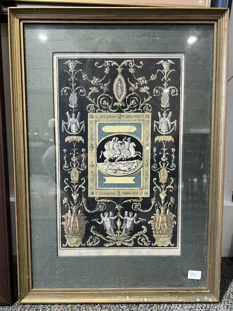 Framed Architectural Book Plate Image 1++