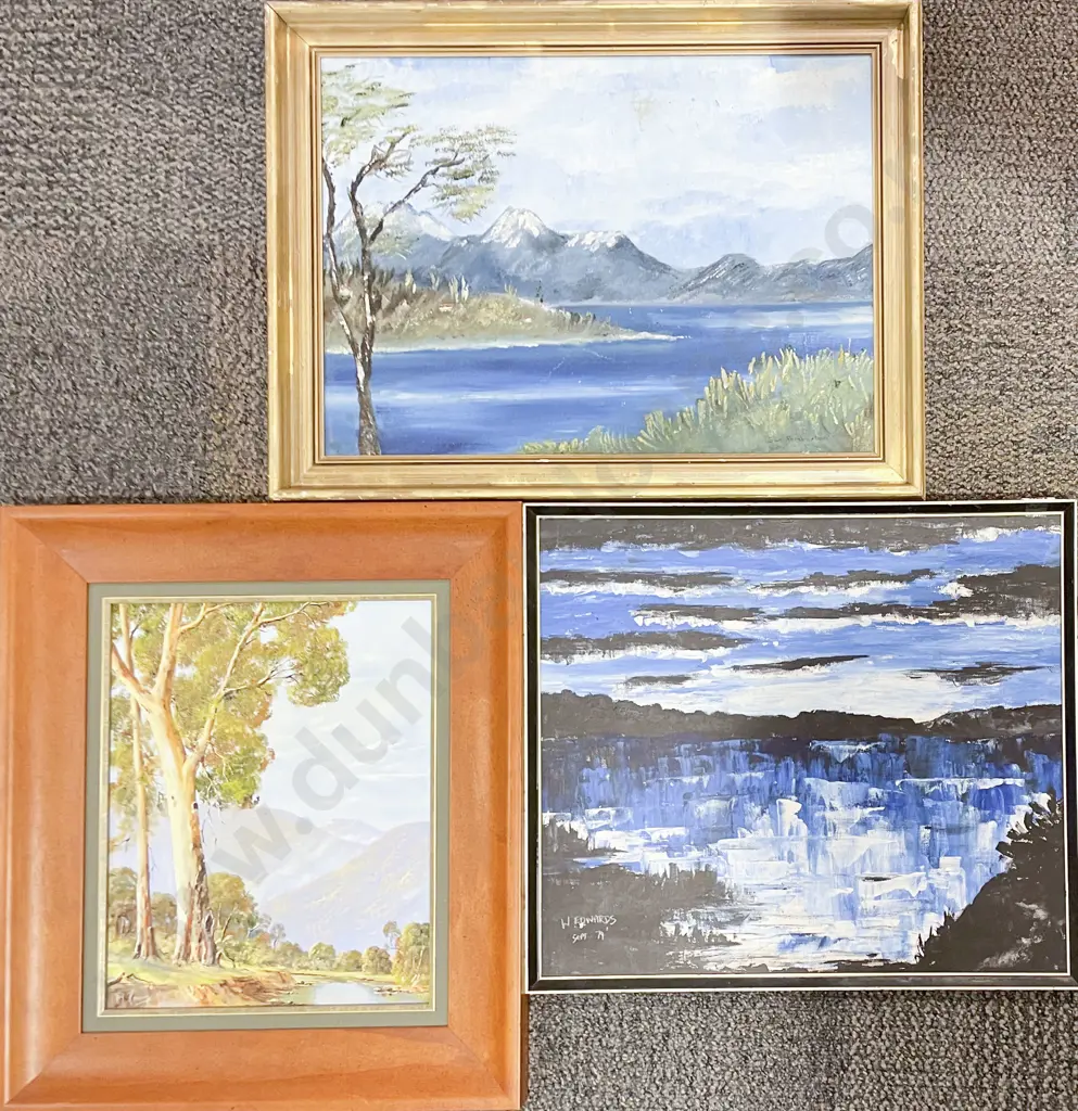 Three Assorted Framed Oil Works Image 1++