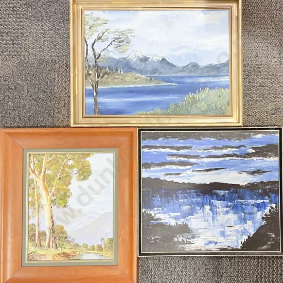 Three Assorted Framed Oil Works