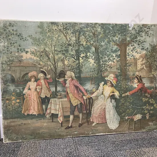 Two Vintage Prints on Canvas