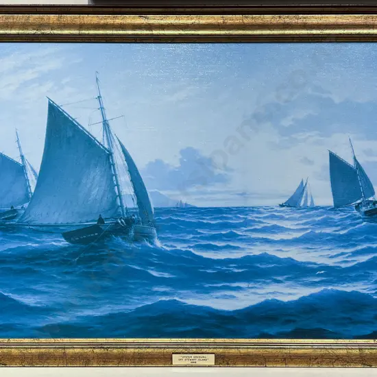 John Gibb - Oyster Dredging off Stewart Island  - Print