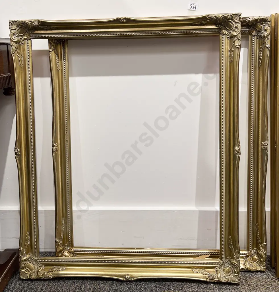 Pair of Empty Gilt Frames Image 1++