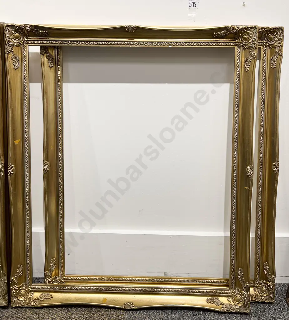 Pair of Empty Gilt Frames Image 1++