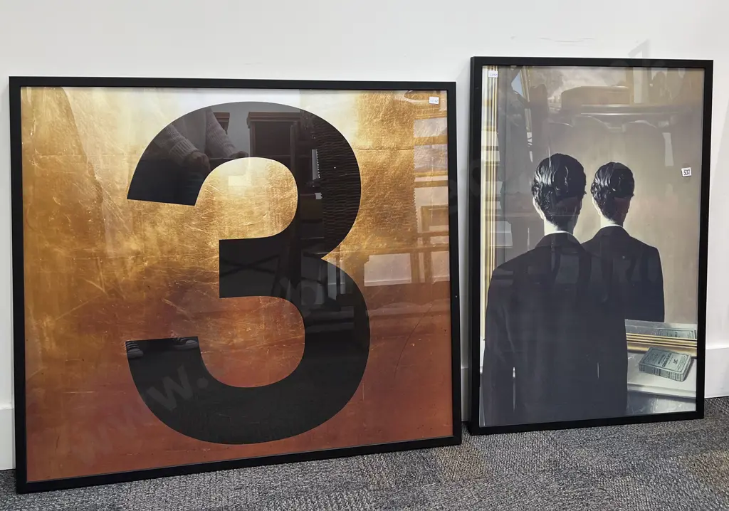 Two Modern Framed Prints Image 1++