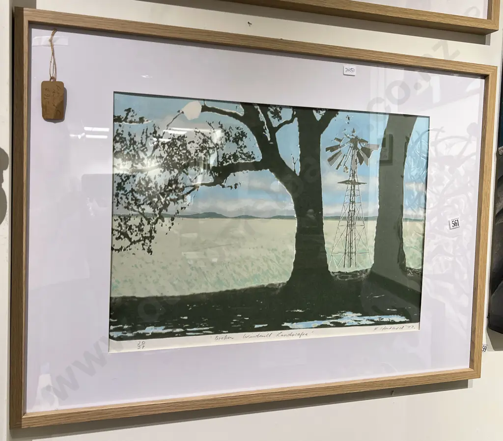 K. Howard  - Broken Windmill Landscape  - Ltd Ed. Print Image 1++
