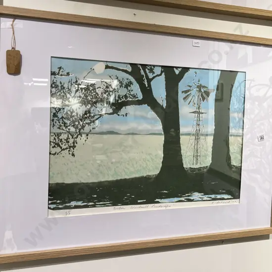 K. Howard  - Broken Windmill Landscape  - Ltd Ed. Print