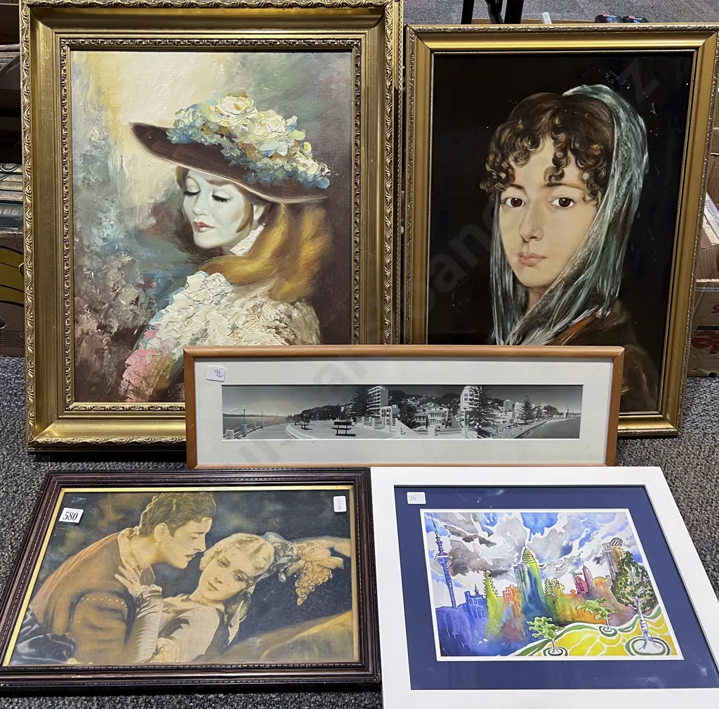 Gilt Framed Oil Portrait and Two Others Image 1++