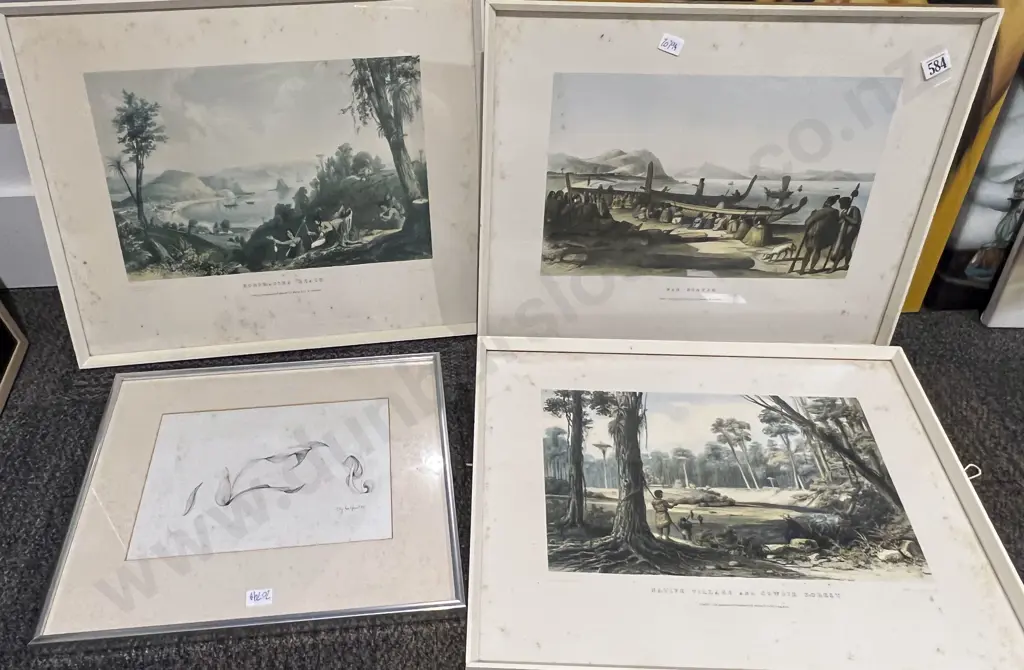 Three Historical Prints and One Other Image 1++