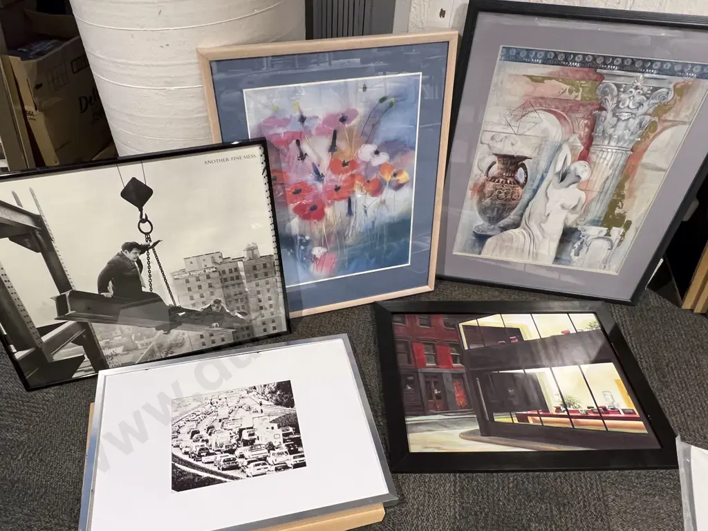 Five Framed Prints and Originals Image 1++