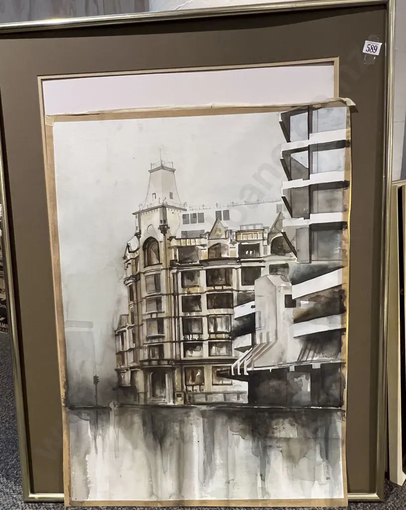 Unsigned - Architectural Study - W/C on Paper Image 1++