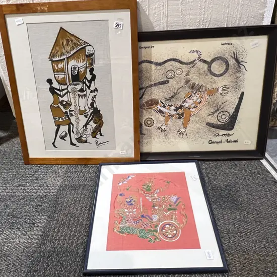 Three Assorted Framed Works
