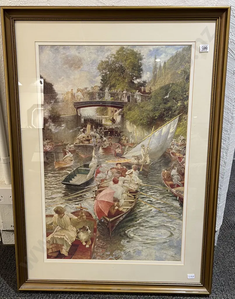 E.J Gregory - Boulters Lock - Print Image 1++