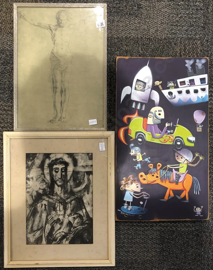 Two Religious Prints and Other Image 1++