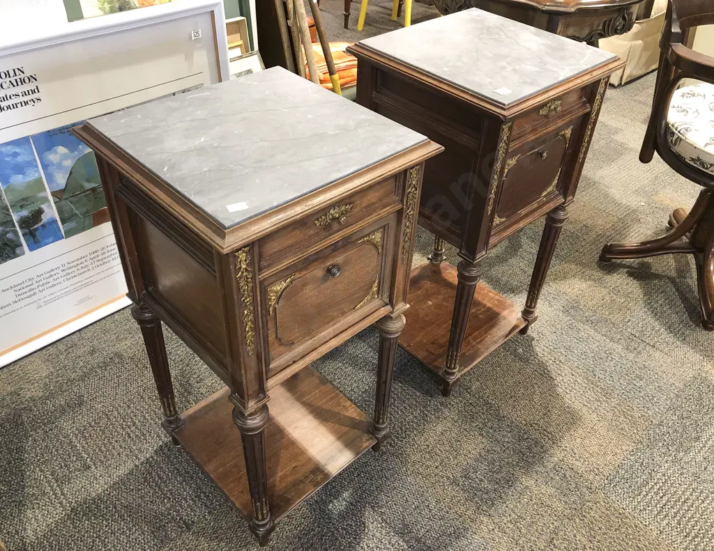 Pair of French Bedside Tables Image 1++