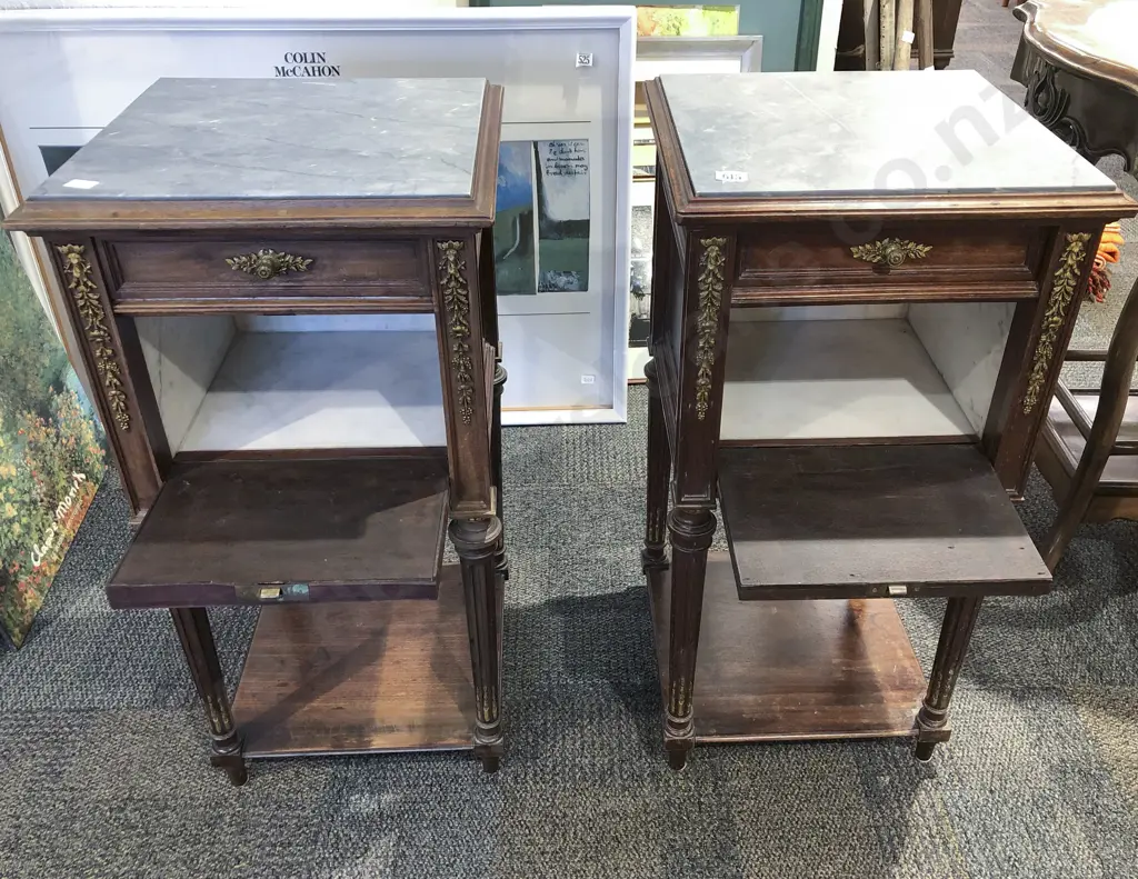 Pair of French Bedside Tables Image 1++