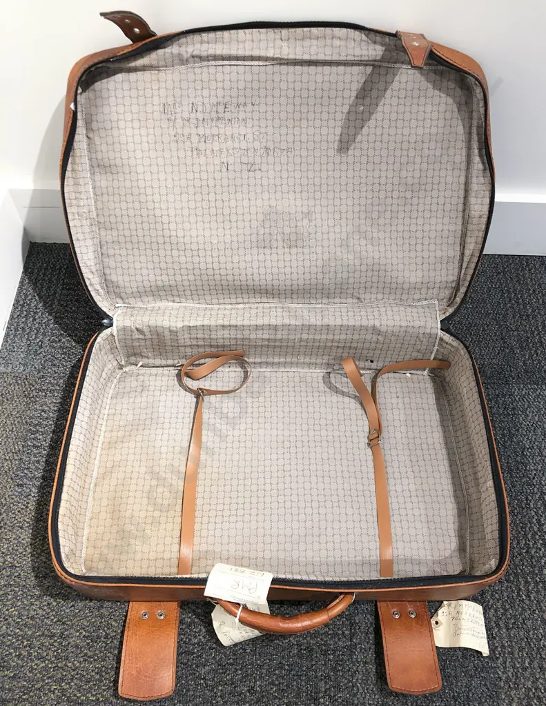 Vintage Leather Suitcase Image 1++
