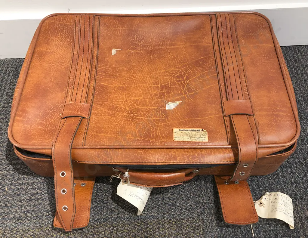Vintage Leather Suitcase Image 1++