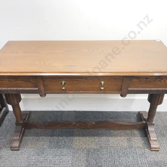 Low Oak Hall Table