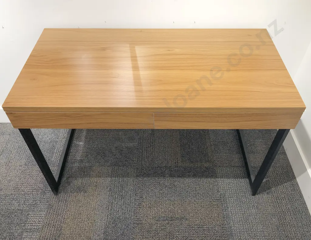 Modern Two Drawer Computer Desk Image 1++