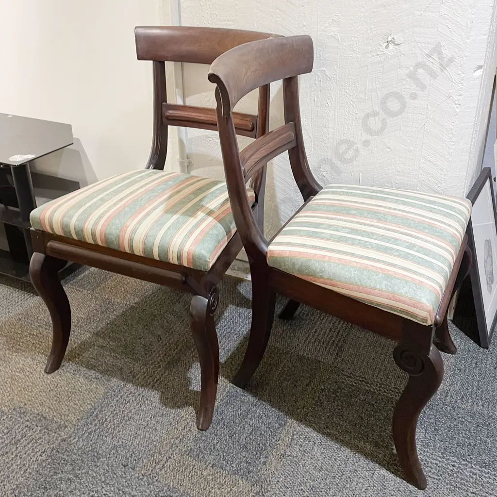 Fine Quality Pair of Wm IV Mahogany Dining Chairs Image 1++
