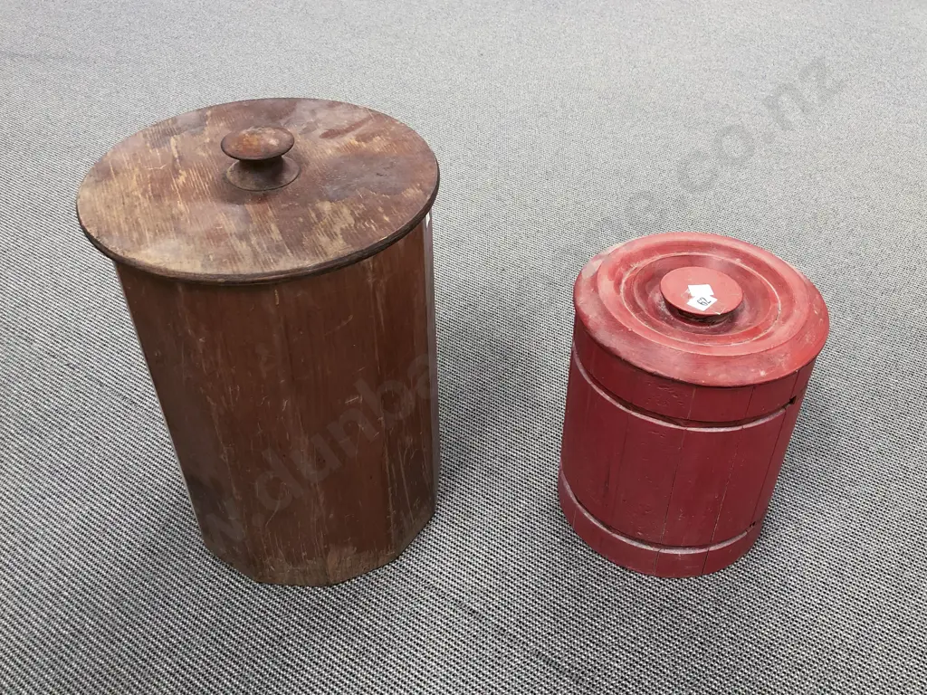 Two Vintage Wooden Storage Boxes Image 1++