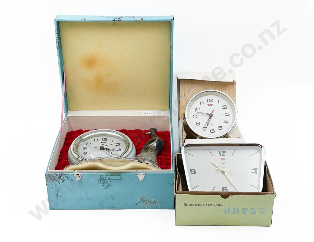 Three Retro Alarm Clocks Image 1++