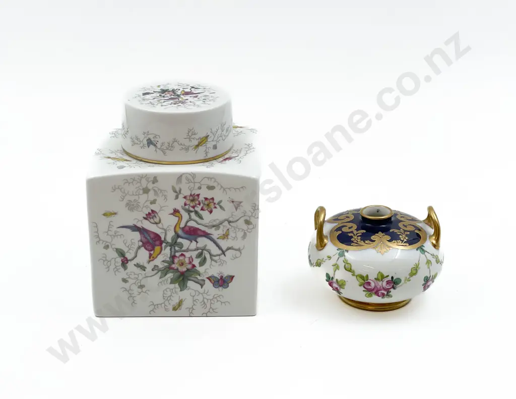 Coalport Lidded Vase Together with Small Minton's Vase Image 1++