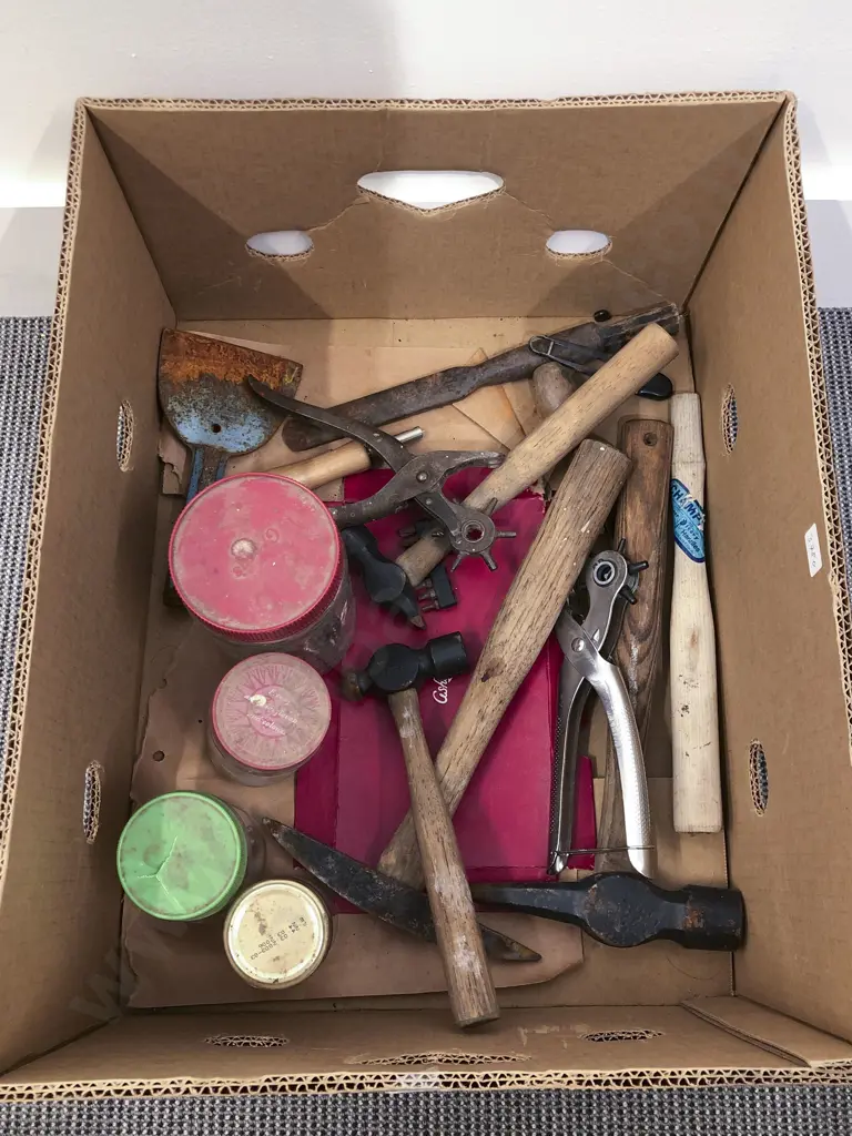 Box of Assorted Vintage Tools and Screws etc Image 1++