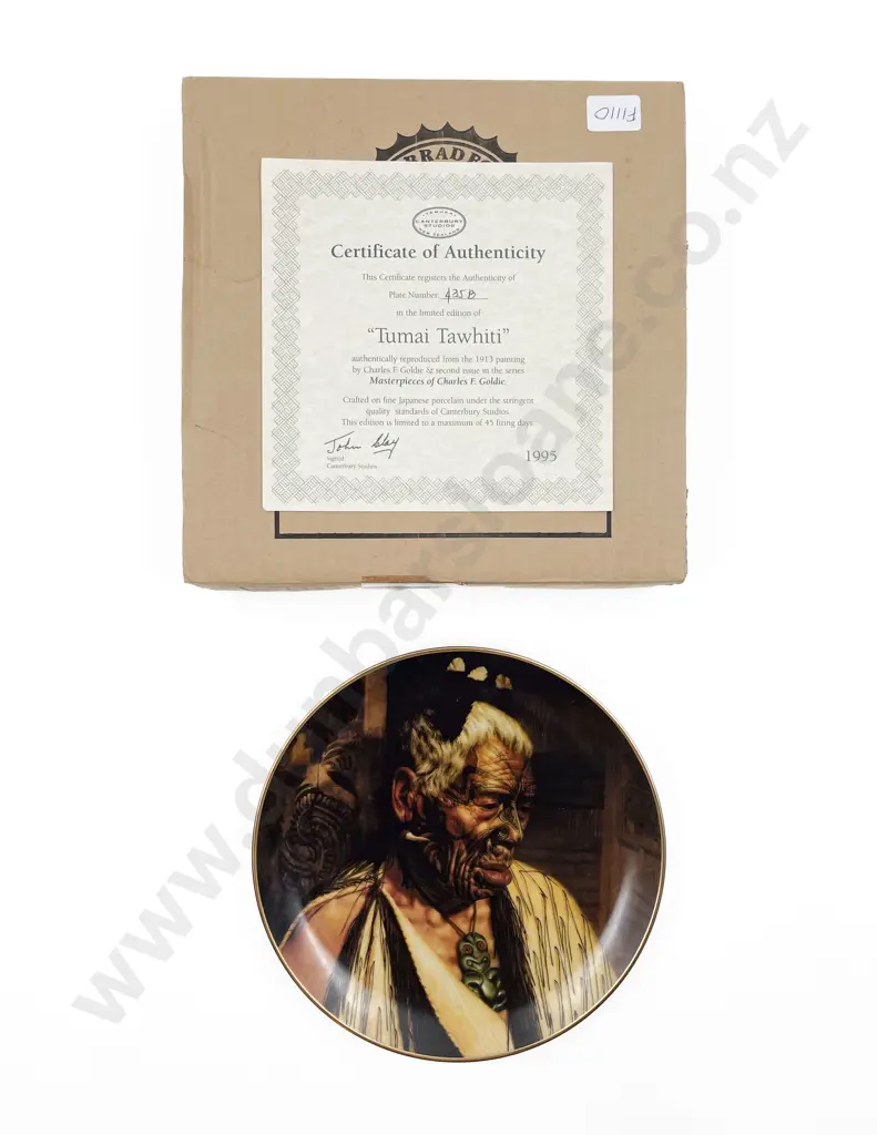 Temuka Charles F. Goldie Commemorative Plate Image 1++