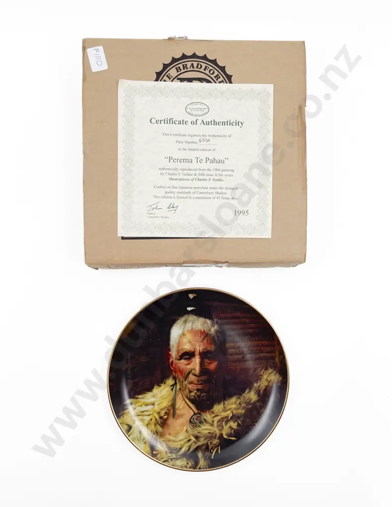 Temuka Charles F. Goldie Commemorative Plate Image 1++