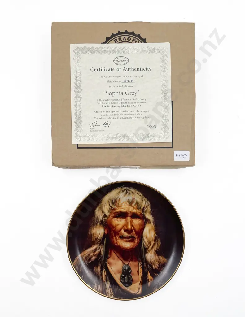 Temuka Charles F. Goldie Commemorative Plate Image 1++