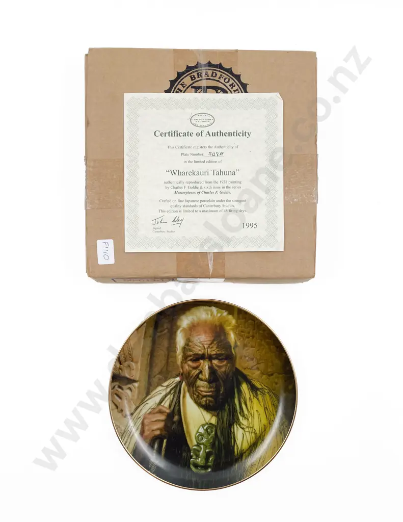 Temuka Charles F. Goldie Commemorative Plate Image 1++