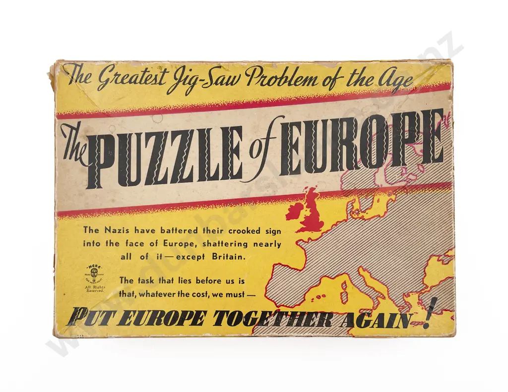 Vintage 'The Puzzle of Europe' with Original Box Image 1++